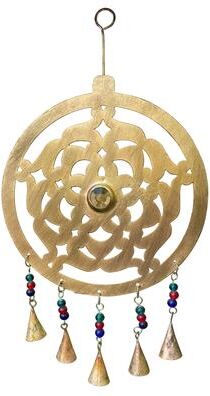 Global Craft Handcrafted Celtic Chime, Recycled Iron and Glass Beads