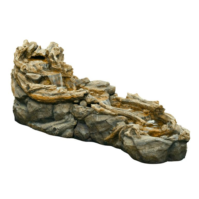OUTSIDELIVI Tripani, integr. Wasserfall 2300l/h,5x(8)LEDs-H88x163x80cm 08437878