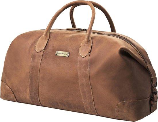 DRAKENSBERG Leder-Weekender "David", Reisekoffer für Damen und Herren, Vintage-Design, erweiterbar, Groß, 60 cm, 60 Liter
