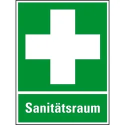 Schild I Rettungs-Kombischild Erste Hilfe, Sanitätsraum, Kunststoff, 300x400mm, ASR A1.3, DIN EN ISO 7010 E003