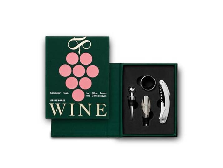 Printworks Dames The Essentials Wine Tools 4-delige Set, Groen, Eén Maat