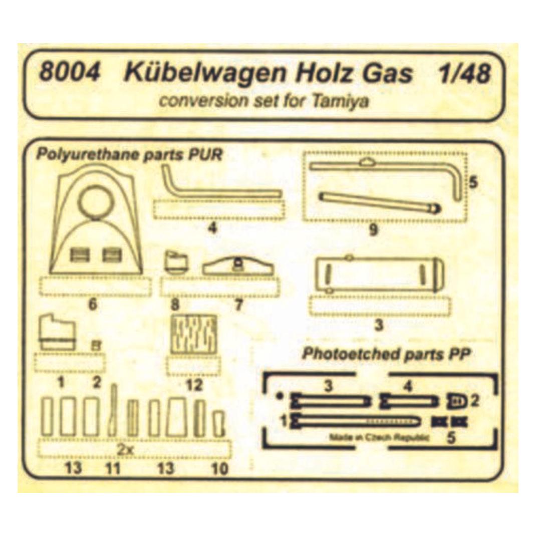 CMK Kübelwagen Holzgas für Tamiya Bausatz (129-8004)