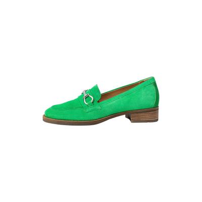 Slipper LLOYD "Hochwertiger Slipper", Damen, Gr. 5, atmungsaktiv, grün (gruen), Leder, unifarben, Basic, Schuhe Slipper, mit klassischem Design