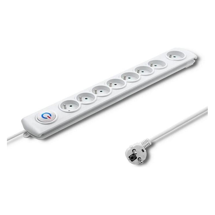 Qoltec 50293 surge protector White 8 AC outlet(s) (8x, Typ 13, 1.50 m) (50293)