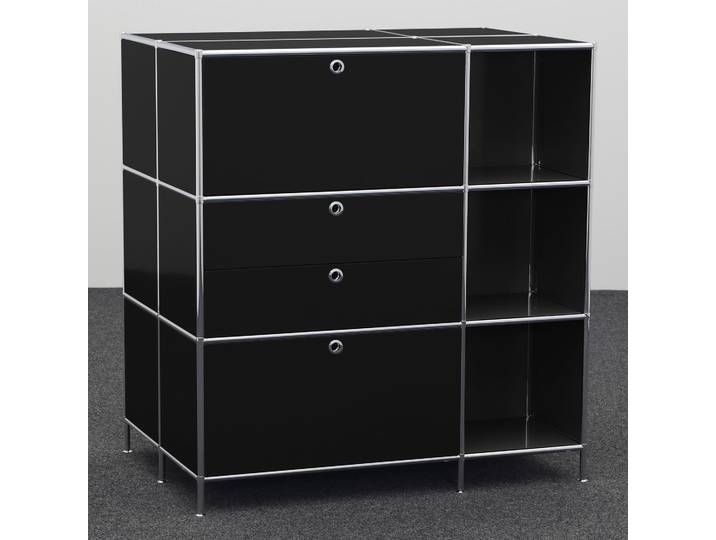 Highboard System4 114.0 x 77.0 cm, Schwarz, Neu - Ideal für zeitloses Design