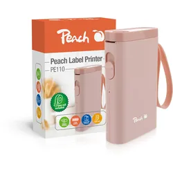 Peach Etikettendrucker | rosa | platzsparend und kabellos | überall Ordnung schaffen |  PE110-pi