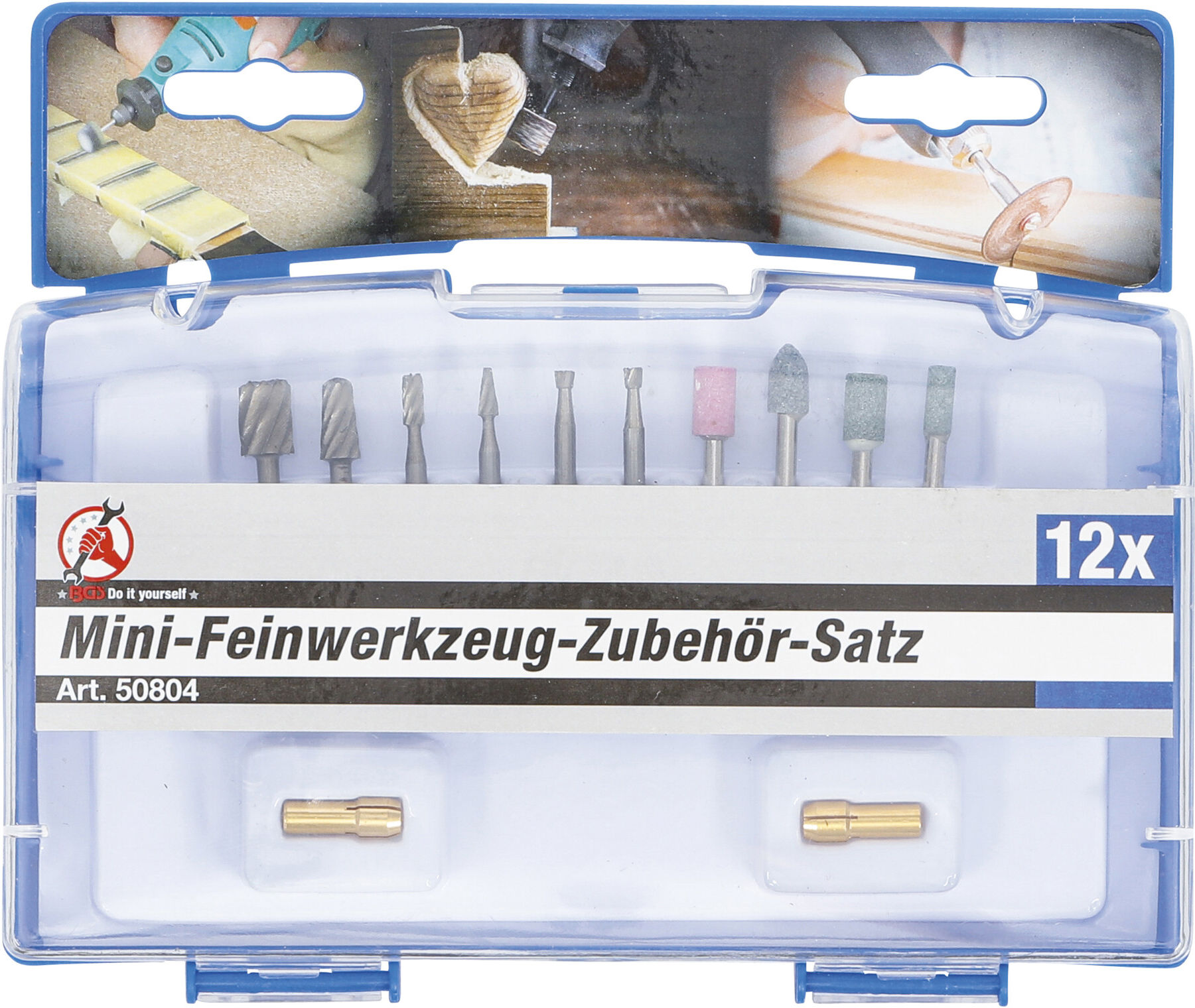 BGS Do it yourself Mini-Feinwerkzeug-Zubehör-Satz 50804, 12-tlg.)