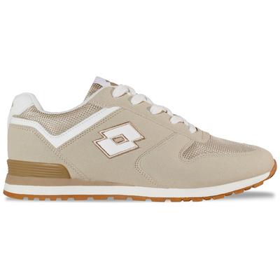 Sneaker LOTTO, Herren, Gr. 39, beige (beige, weiß), Kunstfaser, Synthetik, gepflegt, Schuhe Sneaker, - leicht und bequem