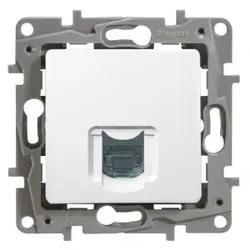 Niloe Datendose 1-fach RJ45 Kategorie 6UTP ohne Spreizkrallen ultraweiß