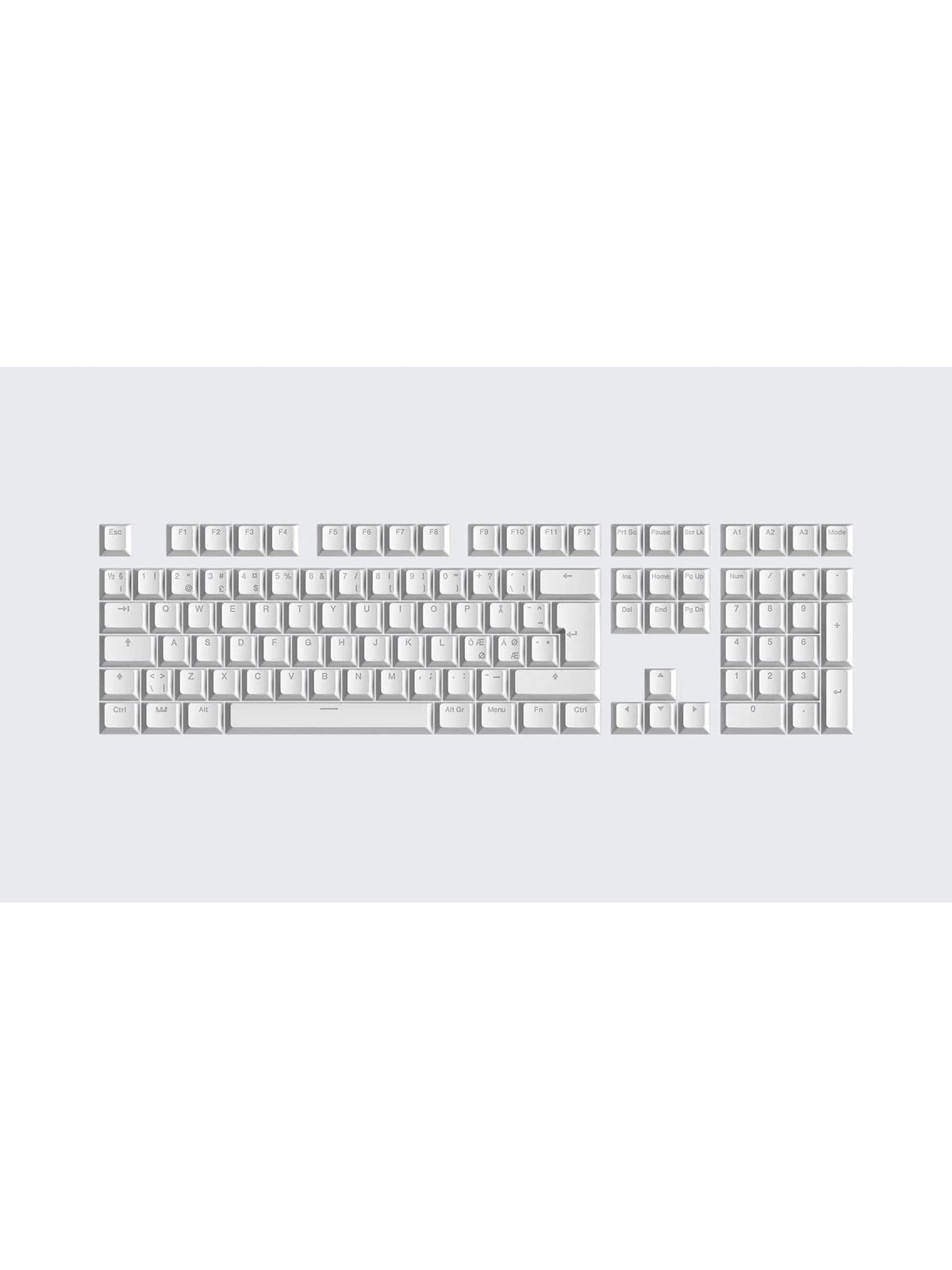Wooting PBT ISO Keycaps - Just White - Keycaps - Nordic ISO - Weiss