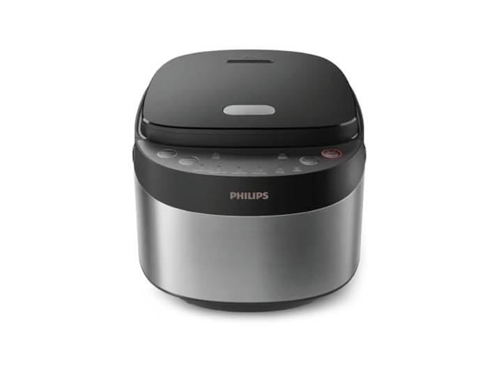 Philips Multi-Reiskocher 3000 Serie, Schwarz, 0,85 L 30-Min-Schnellkochmodus, kompaktes Design, 8 Kochfunktionen (HD3093/80)