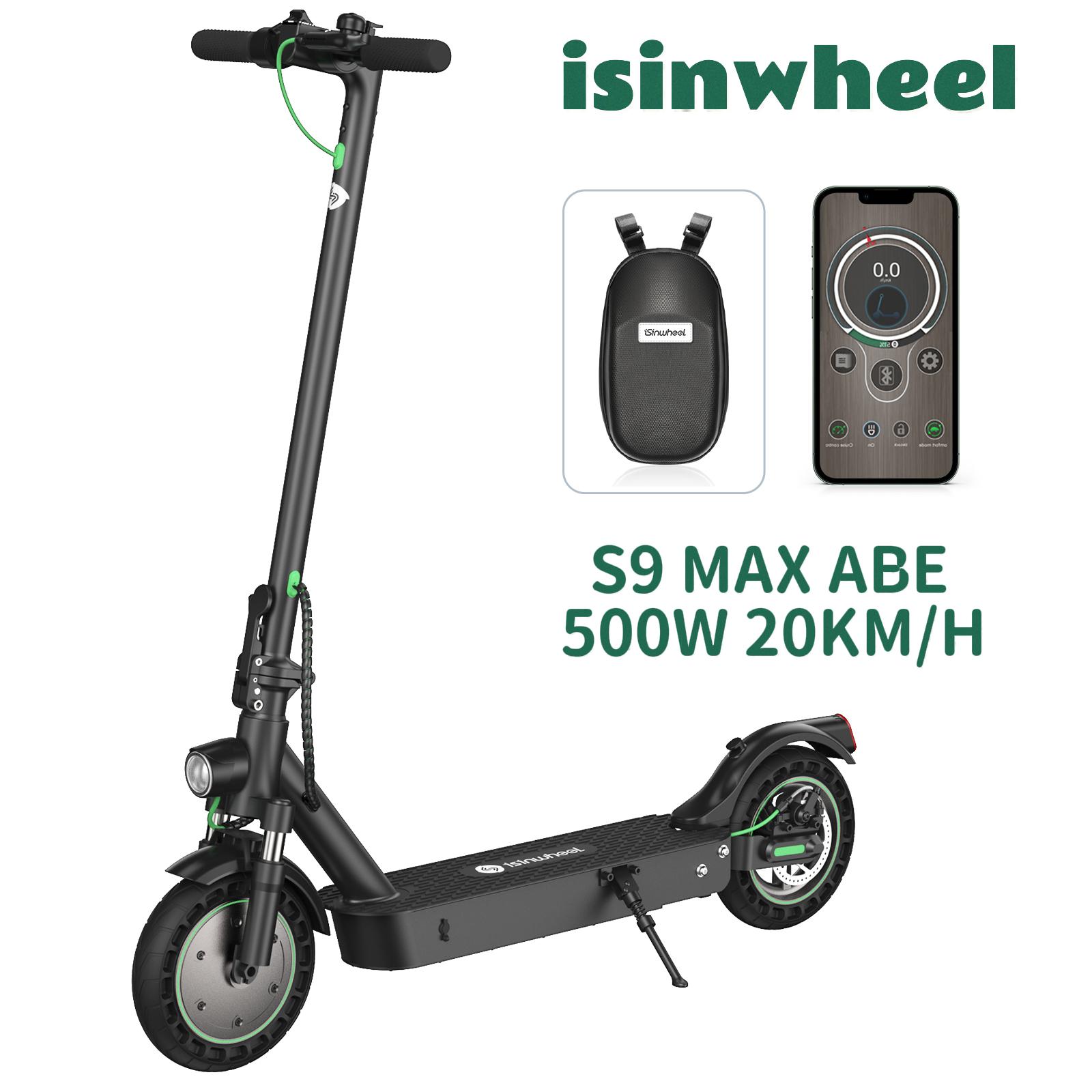 S9 Max (ABE-) Erwachsenen-intelligenter E-Tretroller, 500W Motor, 42V 10Ah Akku, 20 km/h Höchstgeschwindigkeit, E-ABS-Elektrobremse,120kg