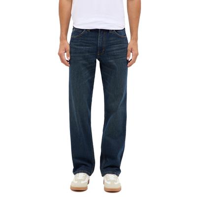 Straight-Jeans MUSTANG "Herren Style Tramper Straight", Herren, Gr. 35, Länge 36, blau (883 dunkelblau), Denim/Jeans, 99% Baumwolle, 1% Elasthan, unifarben, straight fit, Jeans Straight-Jeans