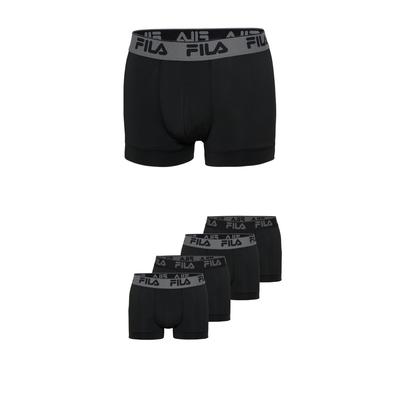 Boxer FILA, Herren, Gr. XXL, Single Jersey, schwarz (650, classic assorted), Single Jersey, Obermaterial: 90% Polyester, 10% Elasthan, körpernah, Unterhosen, schnelltrocknend, ohne Eingriff, körpernah