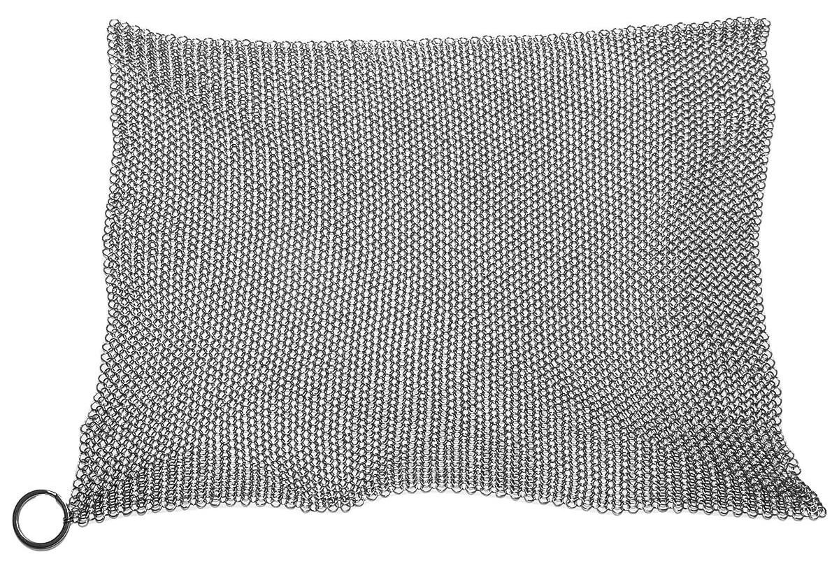 Solidchoice RVS Chainmail Scrubber voor Gietijzeren Pannen 20 x 20 cm