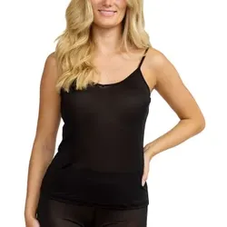 Damella Silk Top Schwarz Seide Large Damen