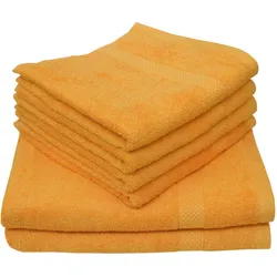 Dyckhoff Frottierserie Planet mango Gästetuch 30 x 50 cm, 6 Stück