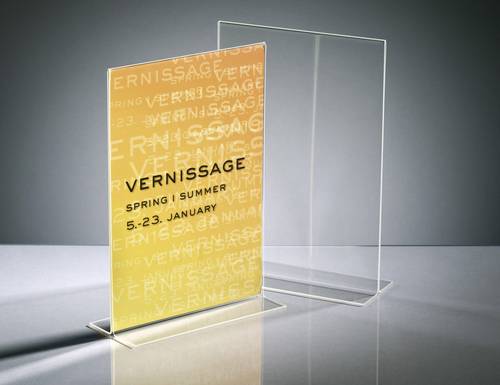 Sigel TA220 Tischaufsteller T-Form Verwendung für Papierformat: DIN A4 Glasklar 1St.