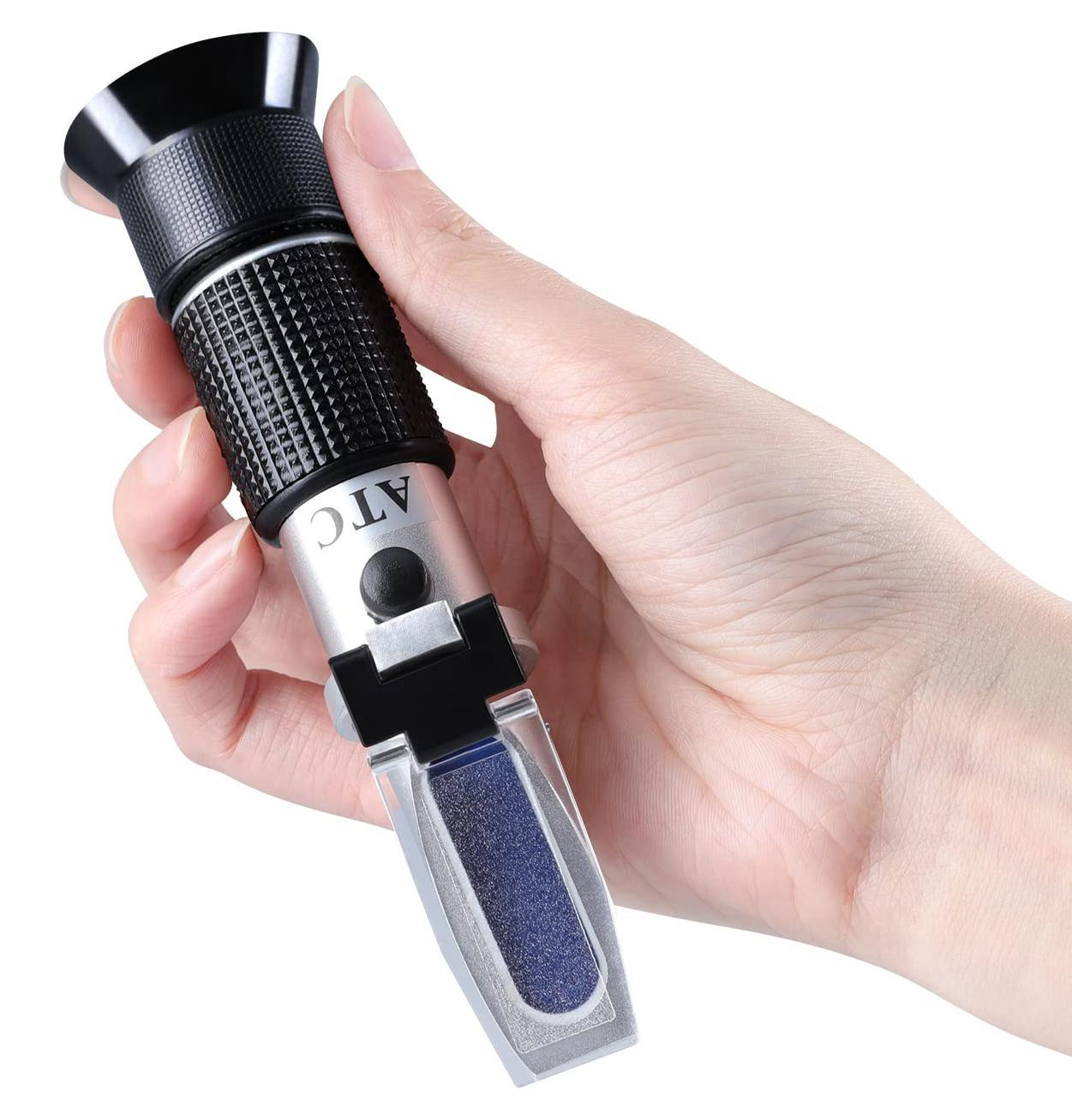 Selius Refractometer voor druivenwijnen, Brix 0-40% en alcoholgraad 0-25%