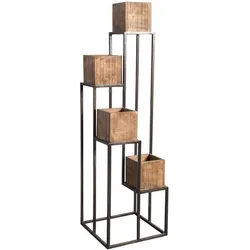 WOLFMÖBEL Blumensäule Tucson Holz Braun Akazie