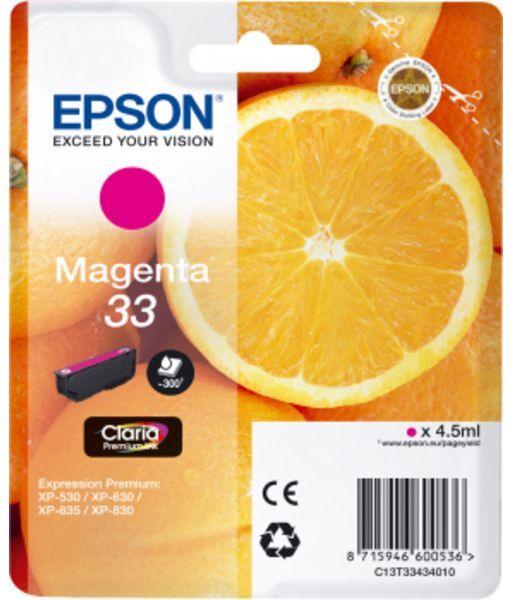Epson 33 (C13T33434012) - Magenta - Druckerpatrone