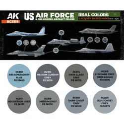 AK Real Colors US Air Force & ANG Modern Aircraft Colors SET