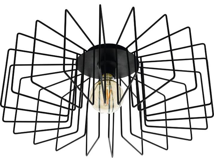 Plafonnier industriel Tremedal 1 Lumière Acier Noir