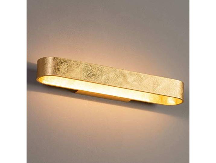 KOSILUM - Applique LED feuille dorée design - Dro - Lumière Blanc Chaud Eclairage Salon Chambre Cuisine Couloir - - 600 lm - LED intégrée - IP20