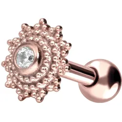 Chirurgenstahl Ohrpiercing ORIENTALISCHES DESIGN + KRISTALL
