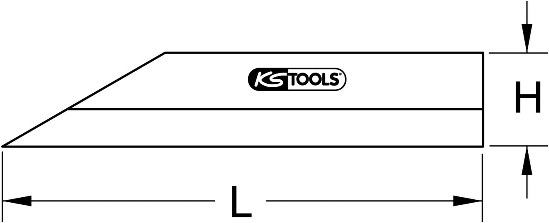 KS Tools Präzisions-Haarlineal, 500mm (300.0638)