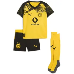 Puma, Jungen, Fussballtrikot, BVB Home Minikit with Sponsor (98), Gelb, Schwarz