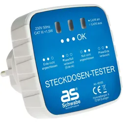 as-Schwabe Steckdosentester weiß