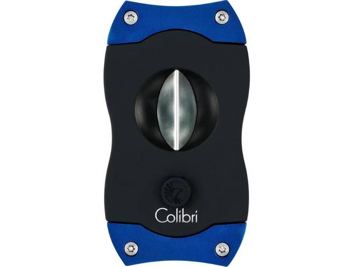 Sigarenknipper Colibri V-Cut zwart - blauw