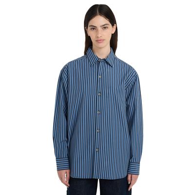 Langarmshirt ELEMENT "Classicfriend", Damen, Gr. S, blau (riviera, offschwarz), Obermaterial: 100% Baumwolle., Shirts Langarmshirt