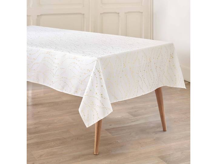 Nappe imprimée serpentins dorés - Blancheporte