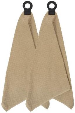 Hook And Hang Woven Kitchen Towel, Set Of Two by RITZ in Biscotti
