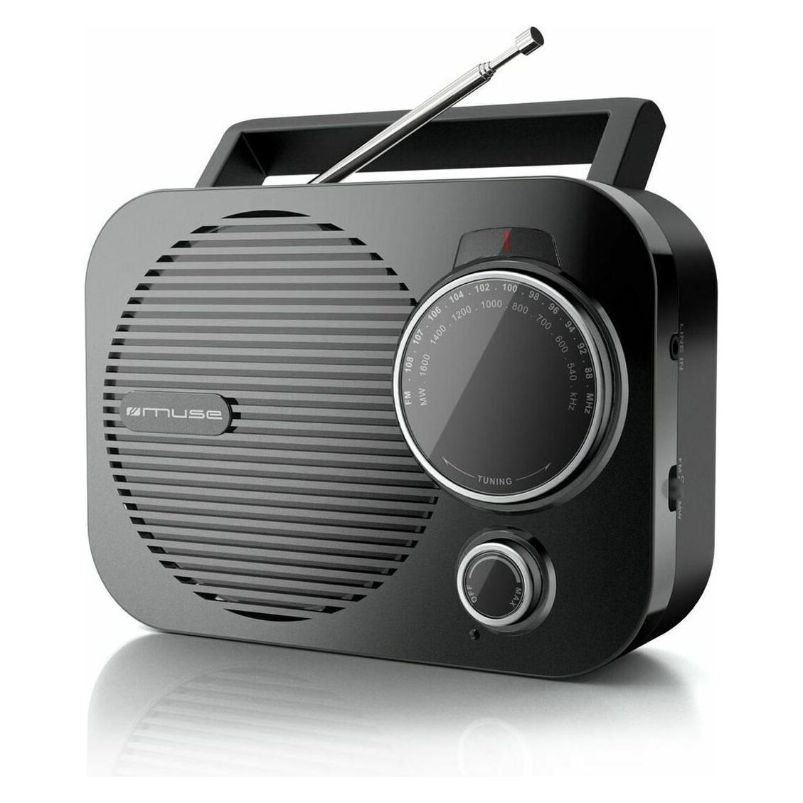 Muse M-050 R Portable radio, AUX in, Black (FM, MW) (M-050 R)