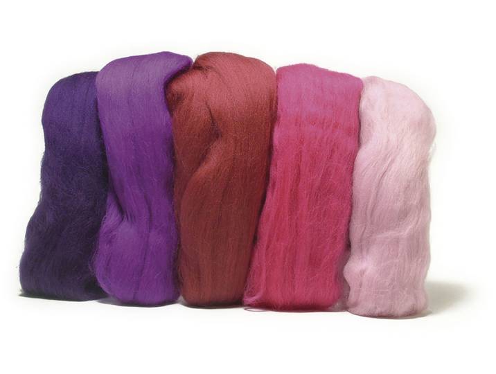 Rayher Merino-Kammzug Superfein 18 Mic 5 × 10 g