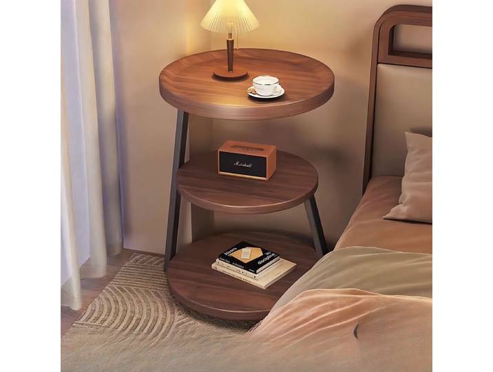 Table basse vintage à plusieurs niveaux, petite table ronde d'appoint, table de chevet, table basse créative de designer pour salon, chambre à coucher
