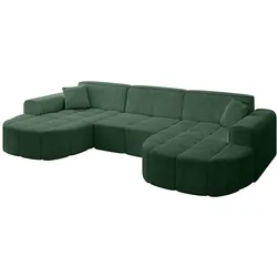 WOHNLANDSCHAFT LIVO-U1 - 315x173x79,5 cm Grün