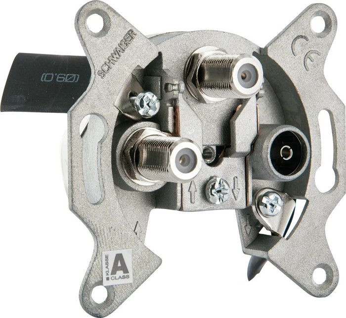 Schwaiger Einzeldose zwei SAT-ZF Anschlüsse 2 dB DSE652531