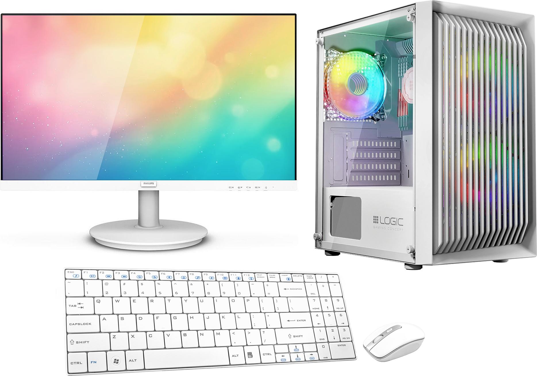VIST Gaming PC Komplett Set R5 5600GT 16GB VEGA SSD 500GB WIFI Win11 24"