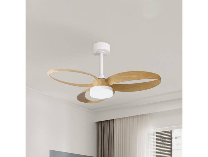 LED-Deckenventilator Infinity Holzdekor DC leise - Mantra Mantra Iluminación - Wohnzimmer - Modern - Kunststoff