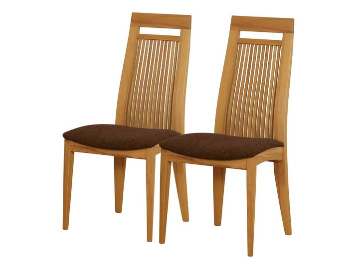 Esszimmerstuhl Alnor 2er-Set 48 x 101 x 56cm Braun/Kaffeebraun