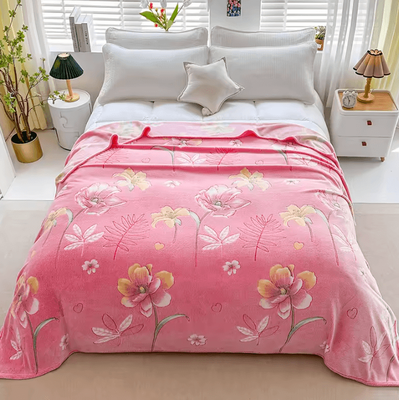 Inspire Curations Floral Fleece Travel And Pet Blanket yujinxiang 70x100cm 1pc