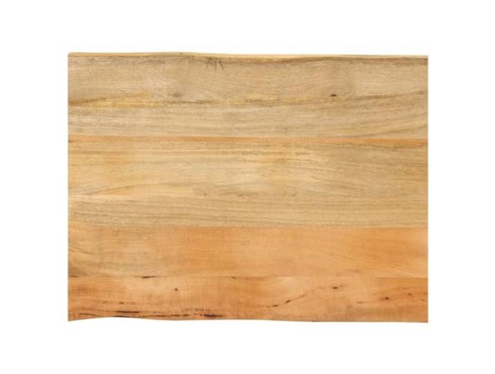 fsahslih Tischplatte 70x60x3,8 cm Massivholz Mango mit Baumkante Rustikale Holzplatte mit beidseitiger Waldkante, ideal als Schreibtischplatte im Arbeitszimmer oder Beistelltisch.