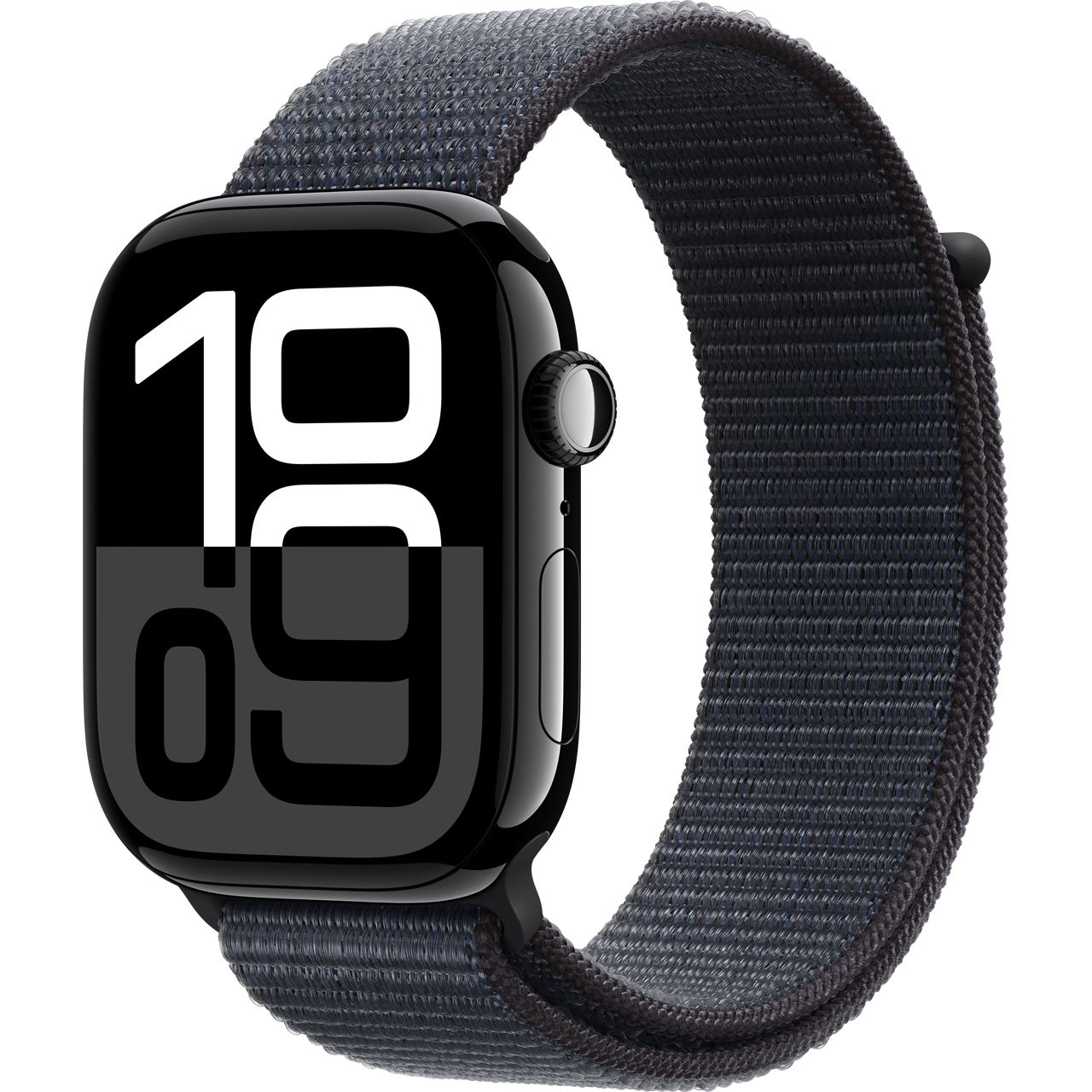 Apple Watch S10 Aluminium Cellular 46mm Diamantschwarz (Sport Loop tinte)