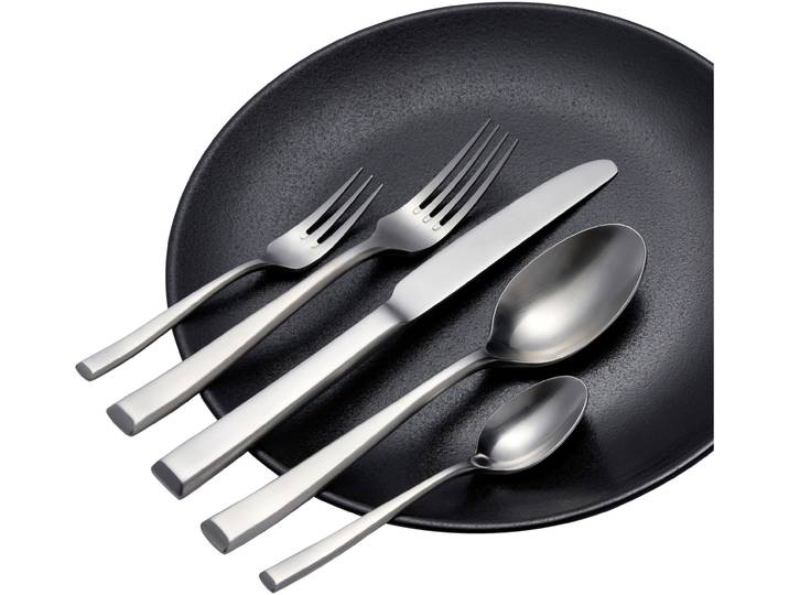 Besteck-Set HANSEATIC PREMIUM , silber (silberfarben), 30 Stk., Edelstahl 18/10, Essbesteck-Sets, Besteck-Set, verstärktes Material und trapezförmiges Design am Griffende