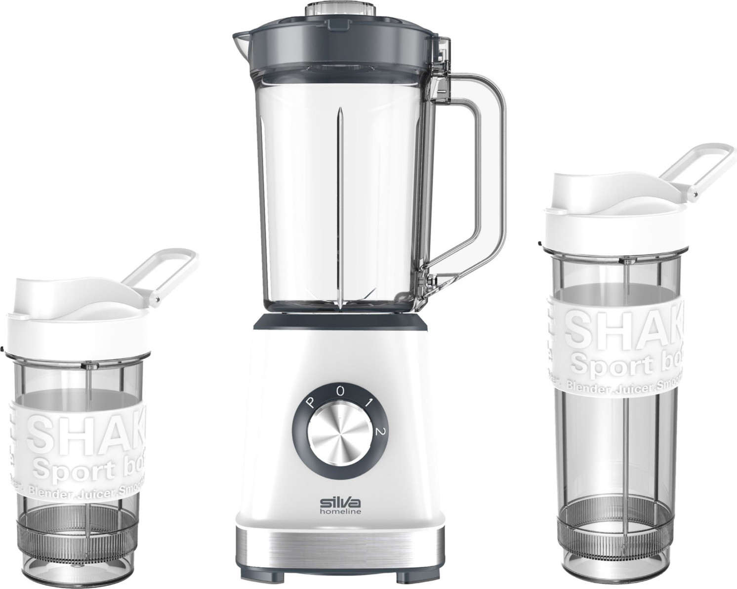 Silva Schneider Standmixer set SM2500 wit, 500 watt, inclusief 2 sportbidons
