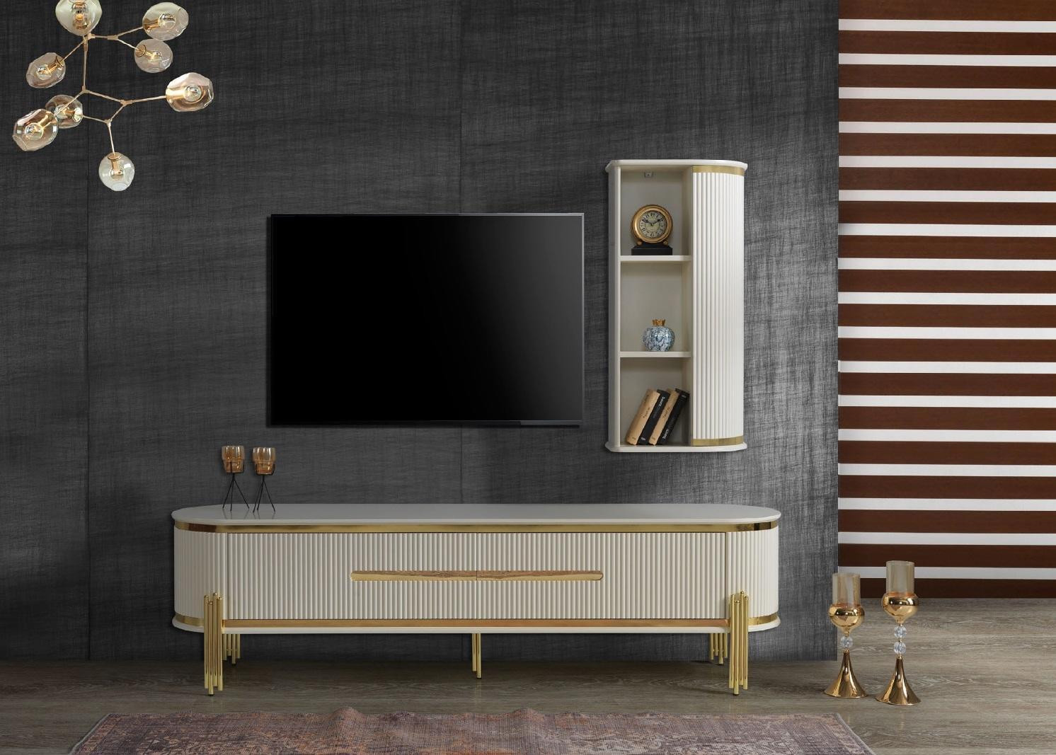Moderne Luxus TV-kast en sideboard set voor de woonkamer, 2-delig